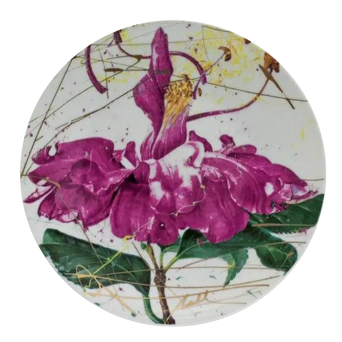 An image of Royal Limoges Dancing Camellia dessert plate