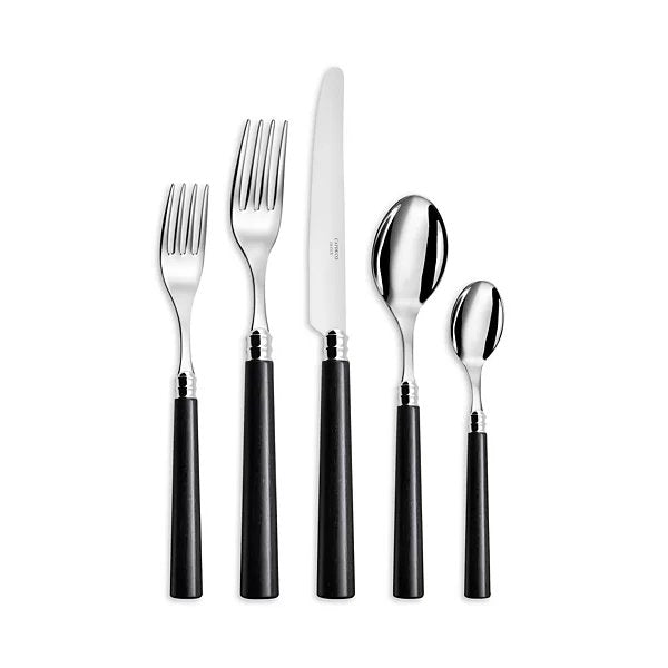 An image of Capdeco Marat Black 5-Piece Place Setting