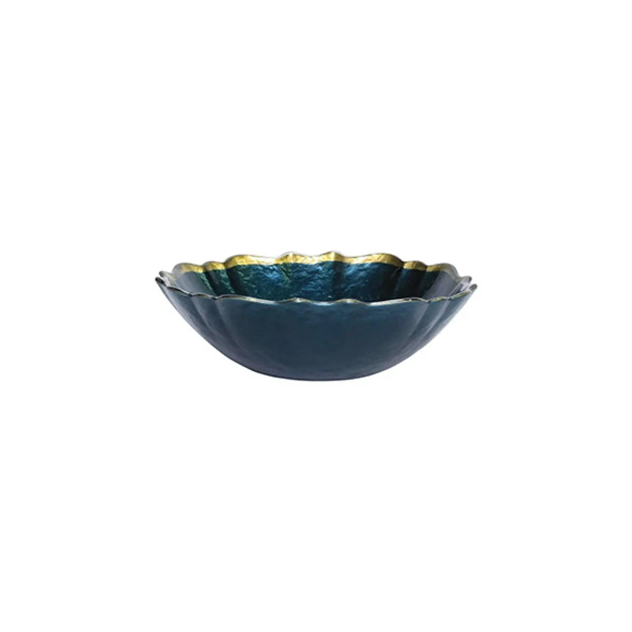  Viva By Vietri Baroque Glass Small Bowl - Teal