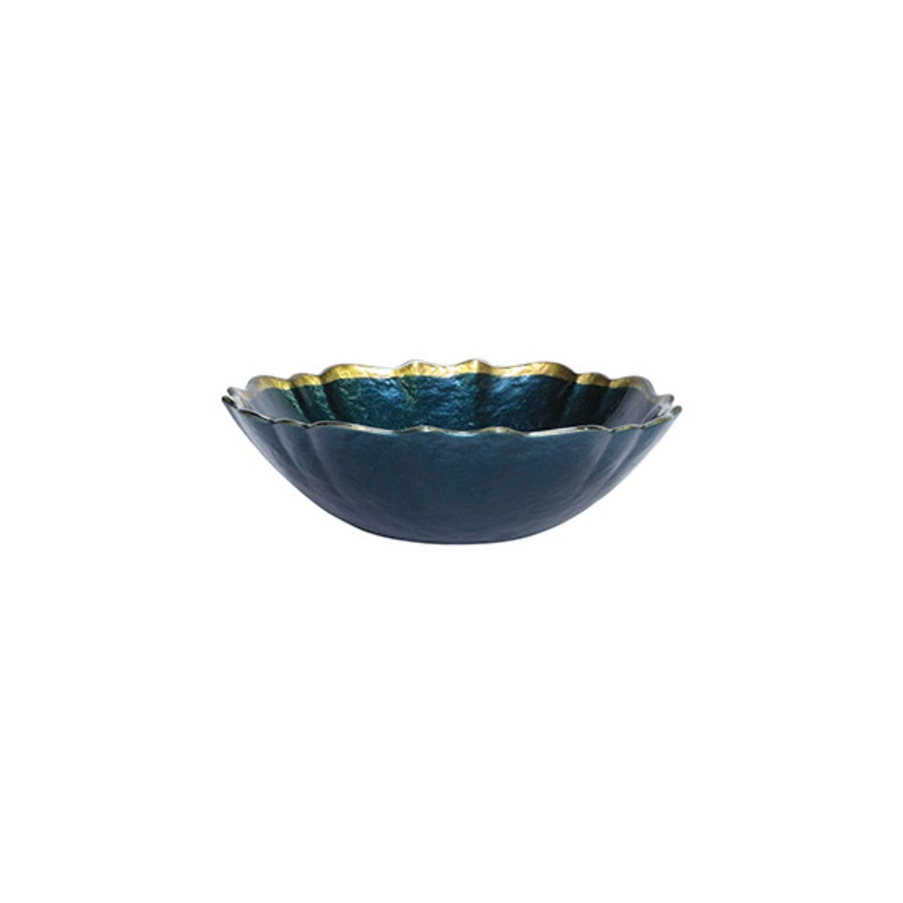 Viva By Vietri Baroque Glass Small Bowl - Teal