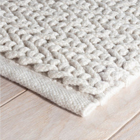 Dash and Albert Veranda Ivory Handwoven Rug- 5'x 8'