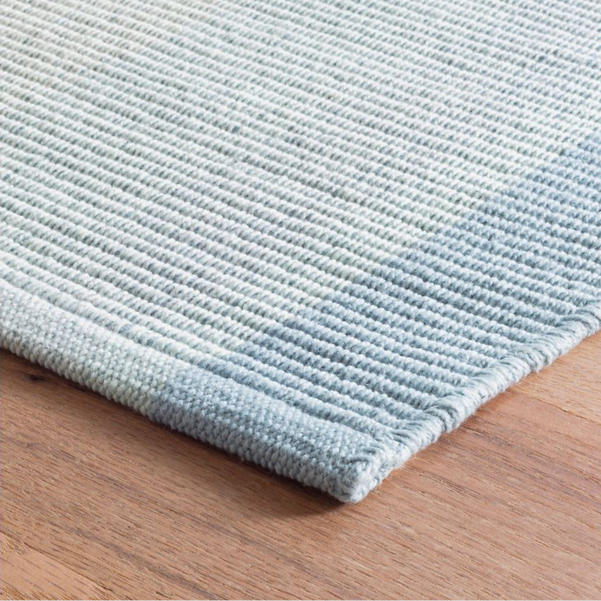 An image of Dash & Albert Shore Stripe Woven Cotton Rug