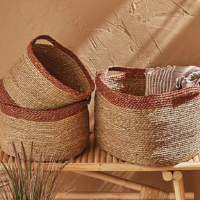 Tag Aubrey Stripe Basket Set of 3 in a room