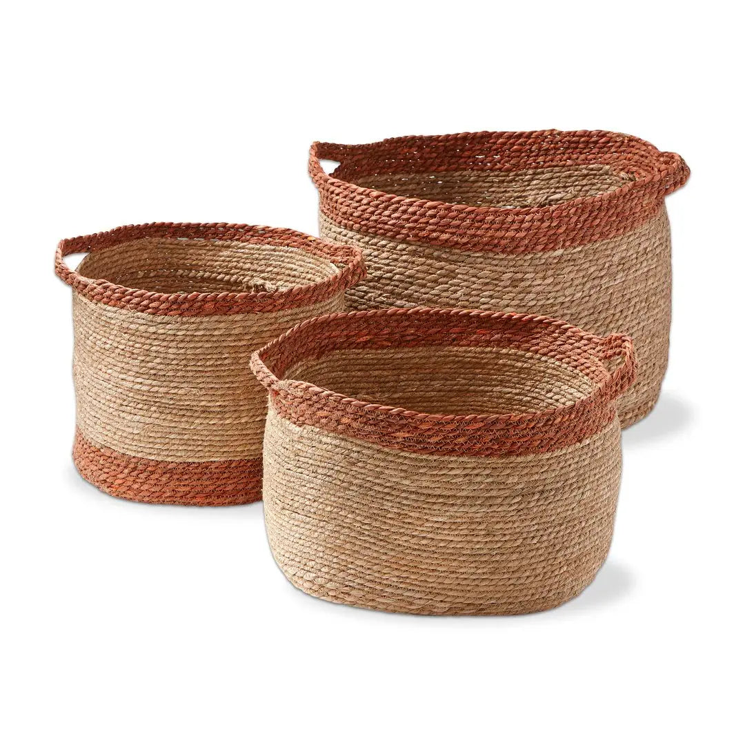 An image of Tag Aubrey Stripe Basket (Set of 3)