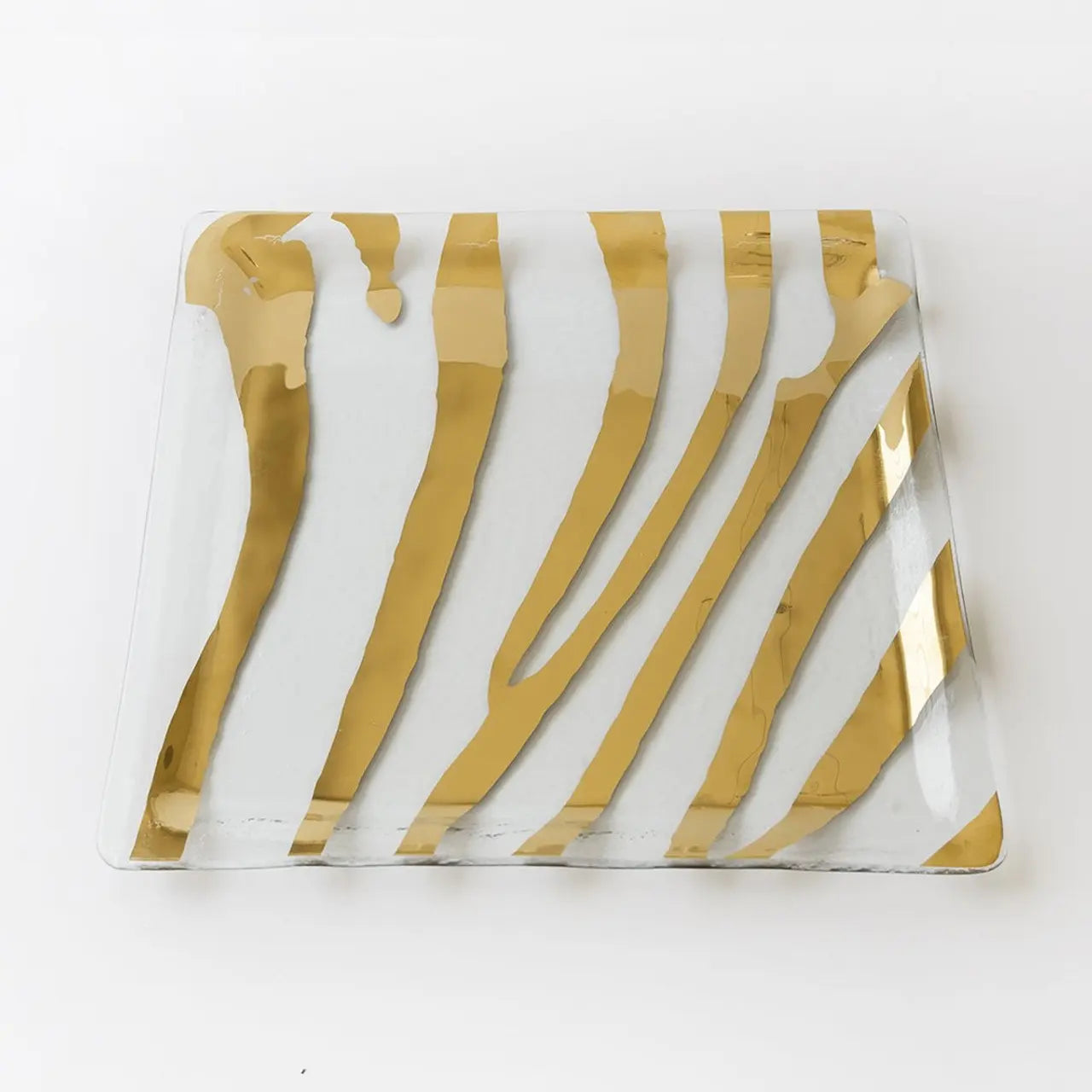 Annieglass Zebra Square Platter