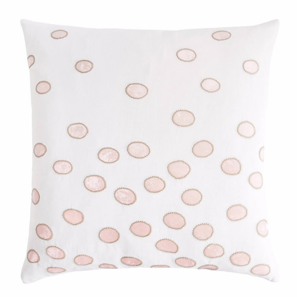 An image of Kevin O'Brien Ovals Applique Blossom Pillow