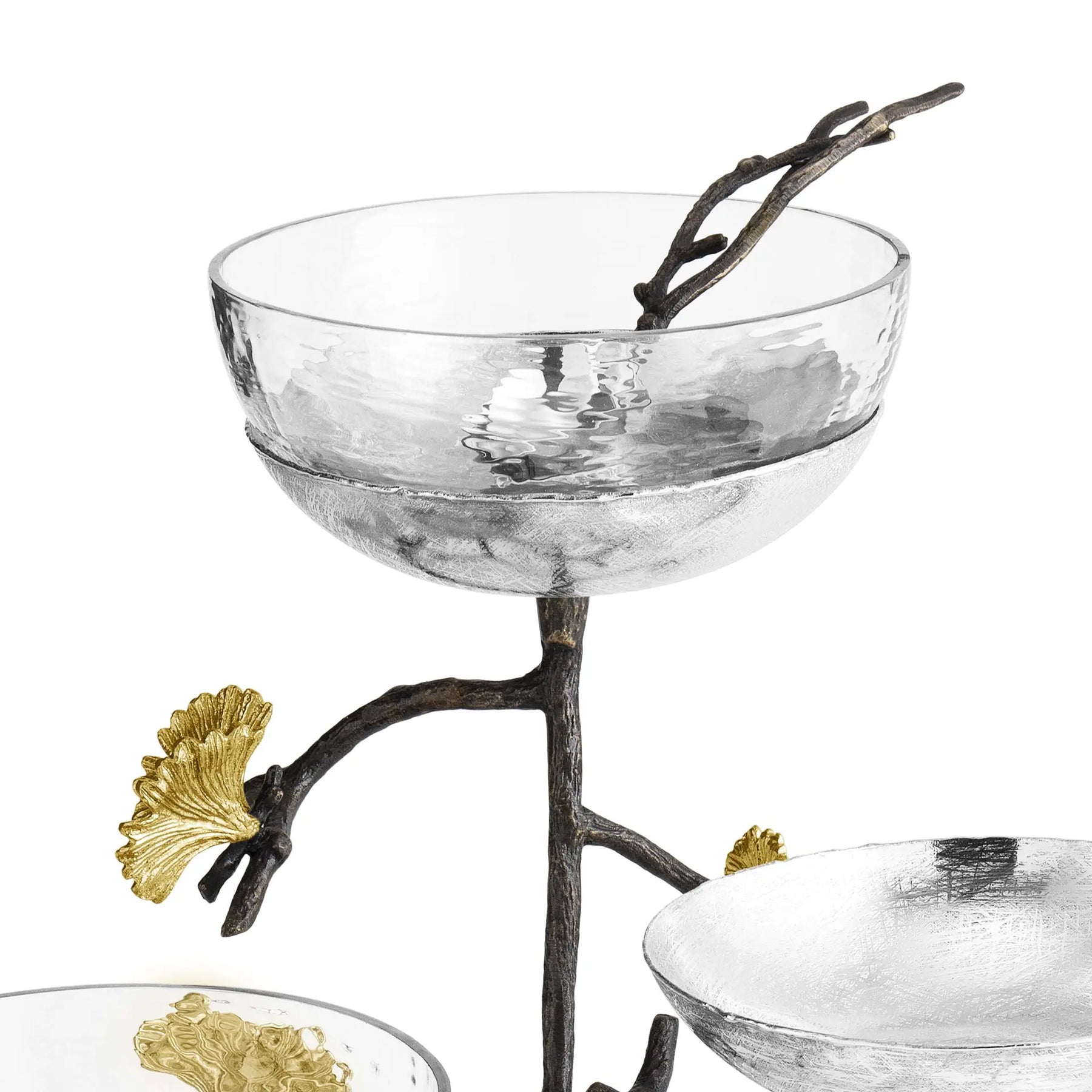 An image of Michael Aram Butterfly Ginkgo Triple Bowl Set