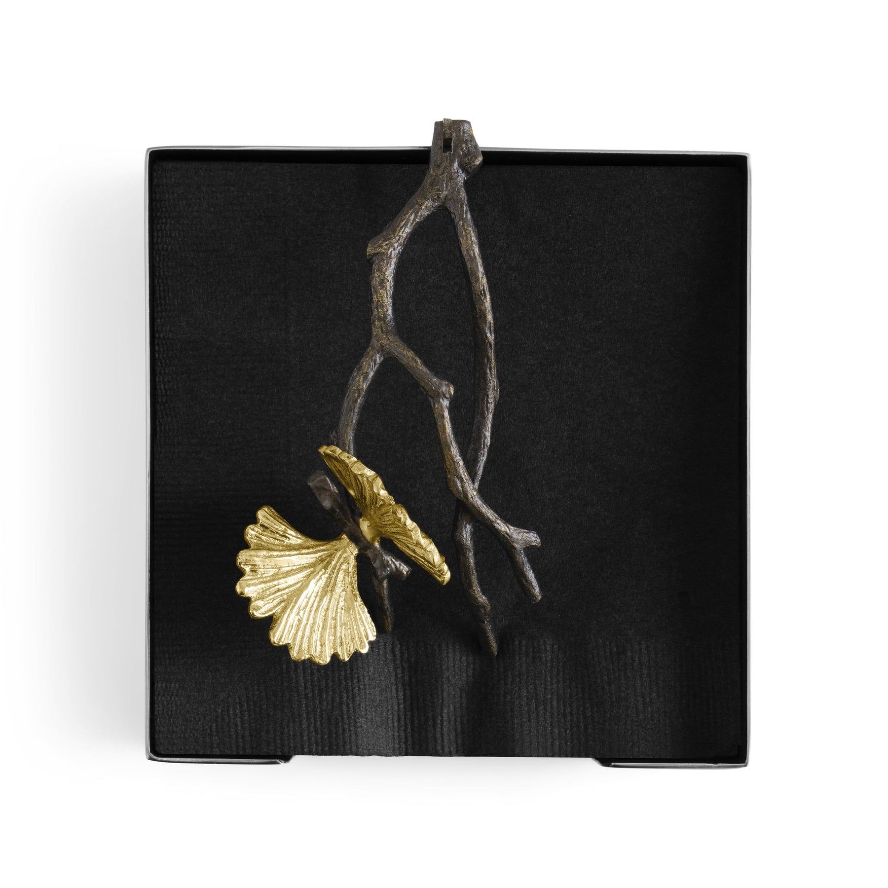 An image of Michael Aram Butterfly Ginkgo Cocktail Napkin Holder