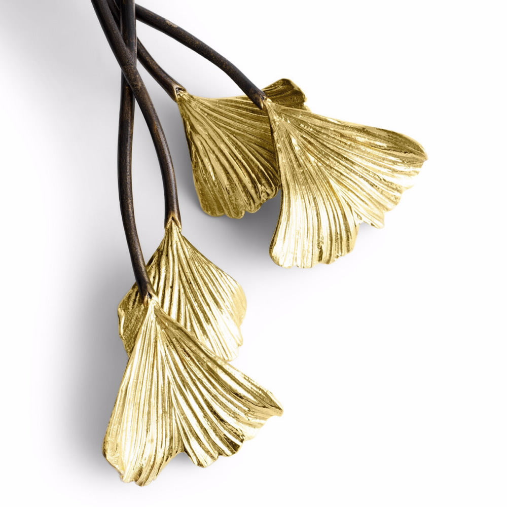 An image of Michael Aram Golden Ginkgo Serving Set