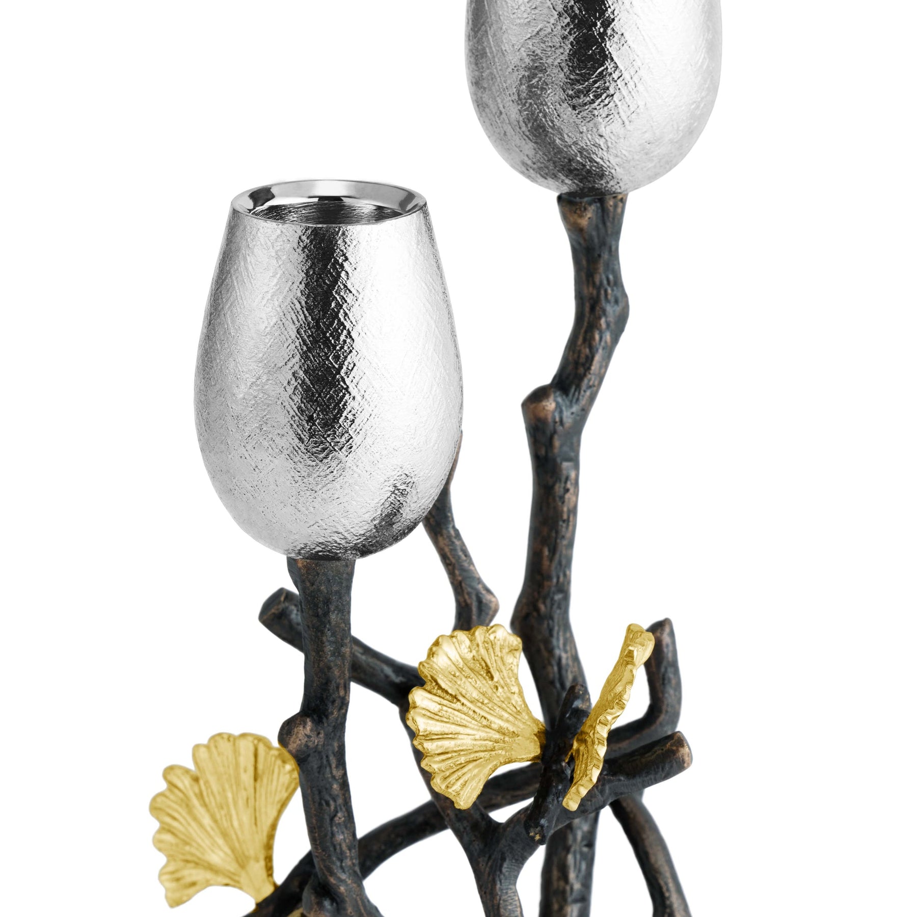 An image of Michael Aram Butterfly Ginkgo Tall Candlerholder - Set of 2
