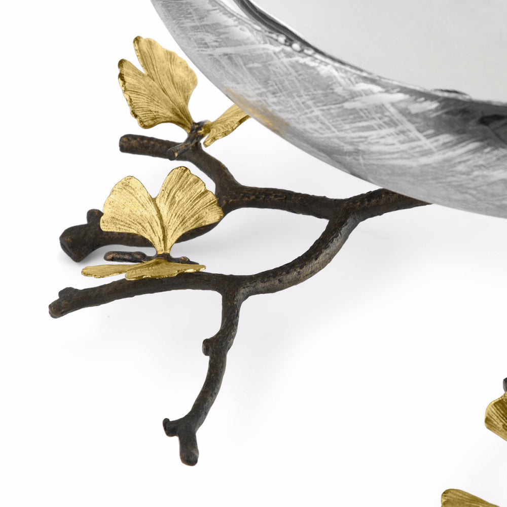 An image of Michael Aram Butterfly Ginkgo Medium Footed Centerpiece Bowl
