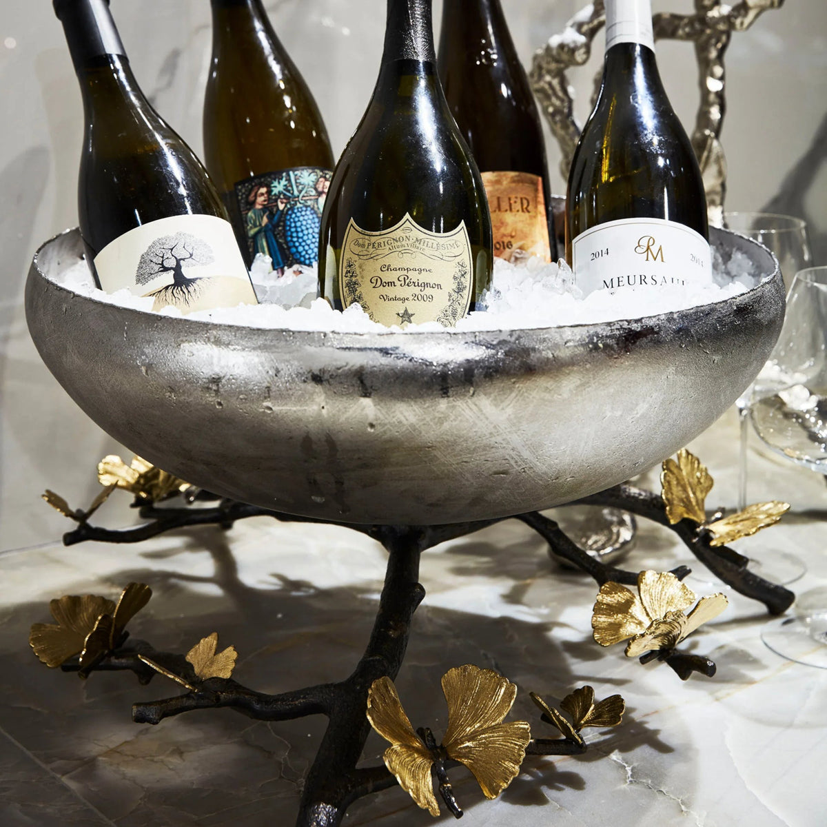 An image of Michael Aram Butterfly Ginkgo Medium Footed Centerpiece Bowl
