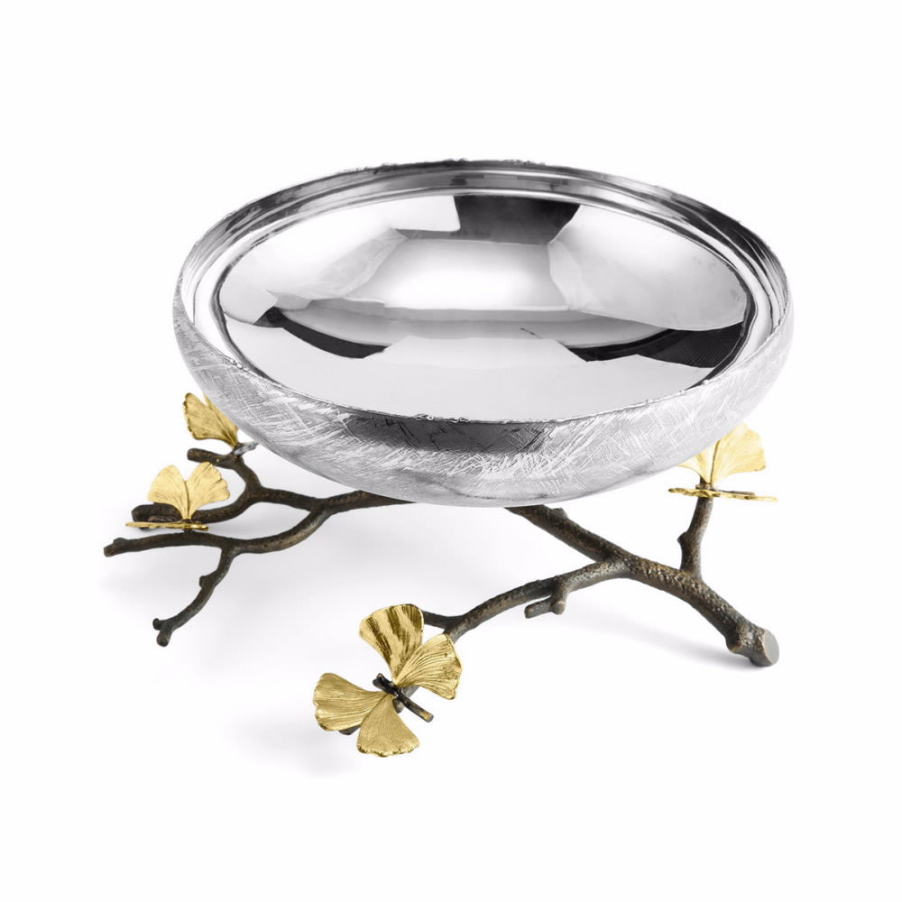 An image of Michael Aram Butterfly Ginkgo Medium Footed Centerpiece Bowl