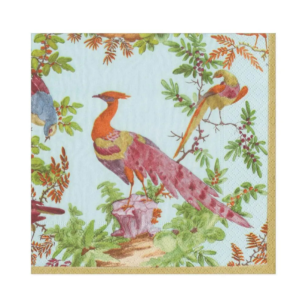 An image of Caspari Chelsea Birds Luncheon Napkins