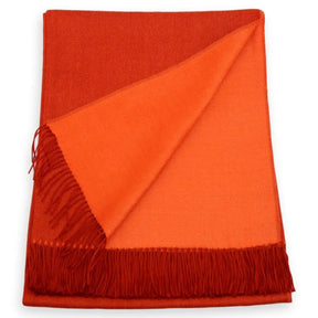 Simple Things 100 percent Baby Alpaca Throw Burnt Orange Double Face