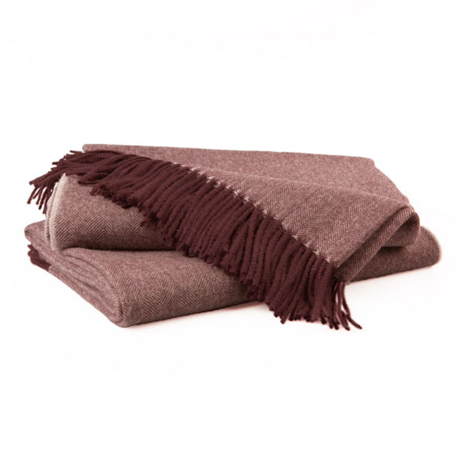 Simple Things 100% Premium Baby Alpaca Herringbone Throw