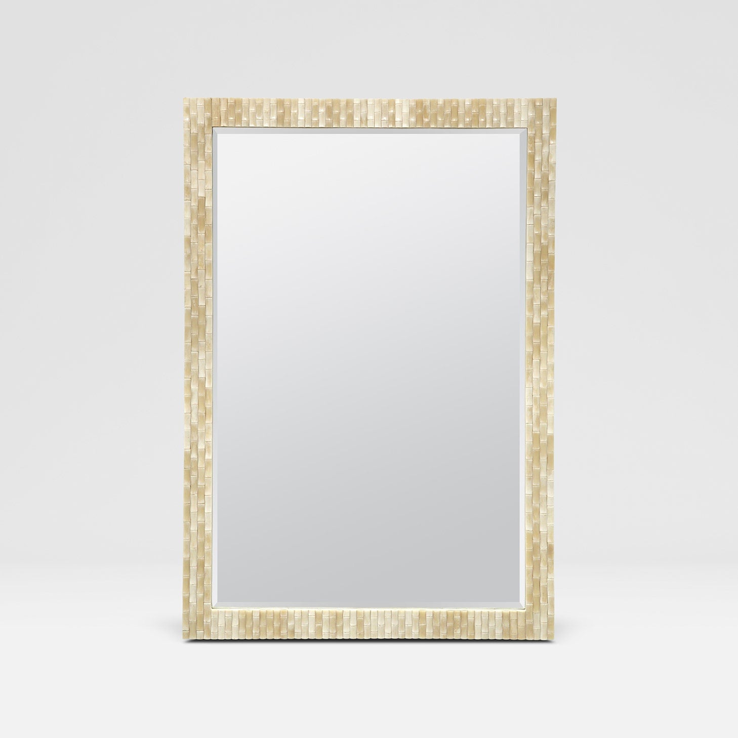 An image of Made Goods Claire Mirror Natural/Bone- 26"W x 38"H