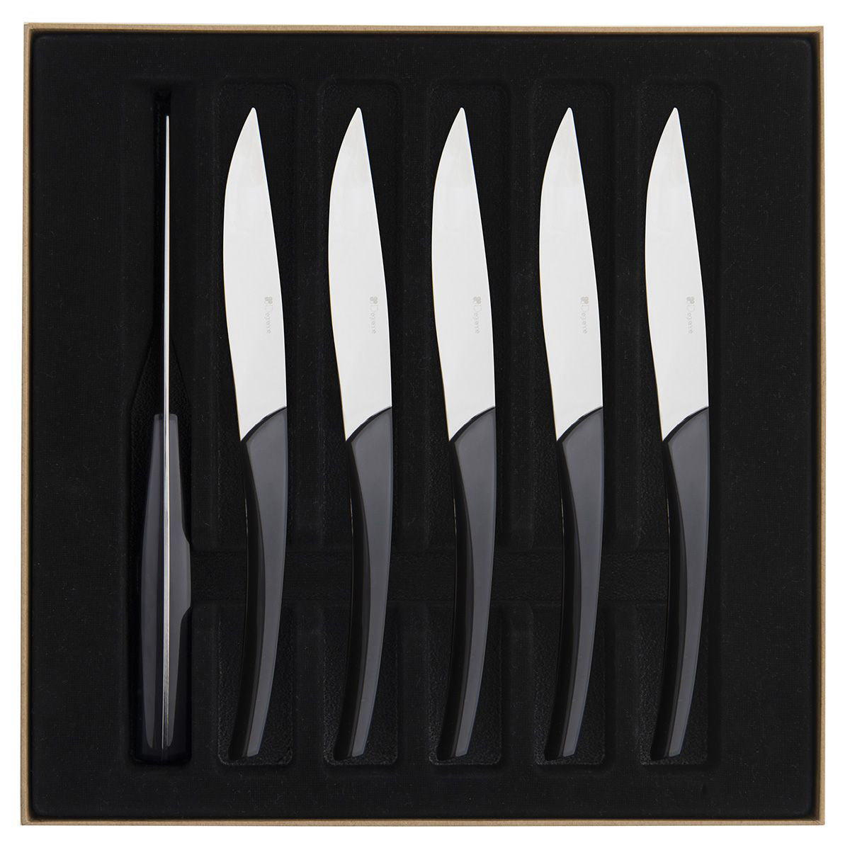 An image of Degrenne Quartz 6 Steak Knives- Carbone
