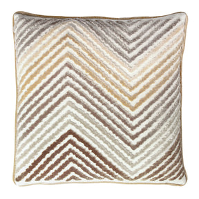 Kevin O'Brien Valentine Lyon Chevron Embroidered Decorative Pillow - Neutral