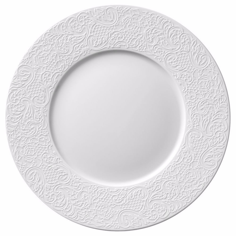Degrenne L Couture Round Presentation Plate White- 12"