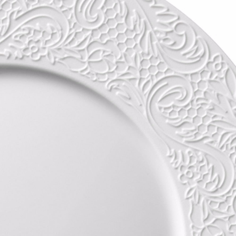 Degrenne L Couture Round Dessert Plate White- 9"