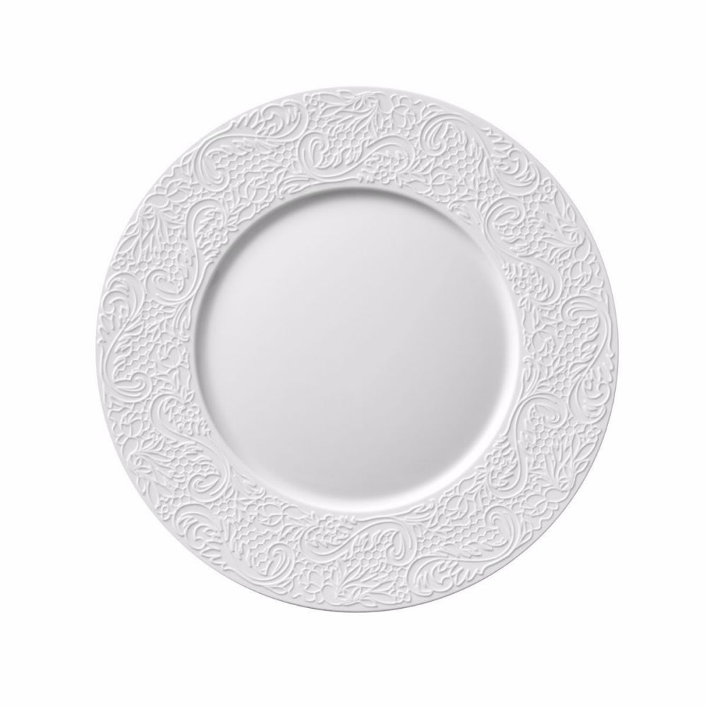 An image of Degrenne L Couture Round Dessert Plate White- 9"