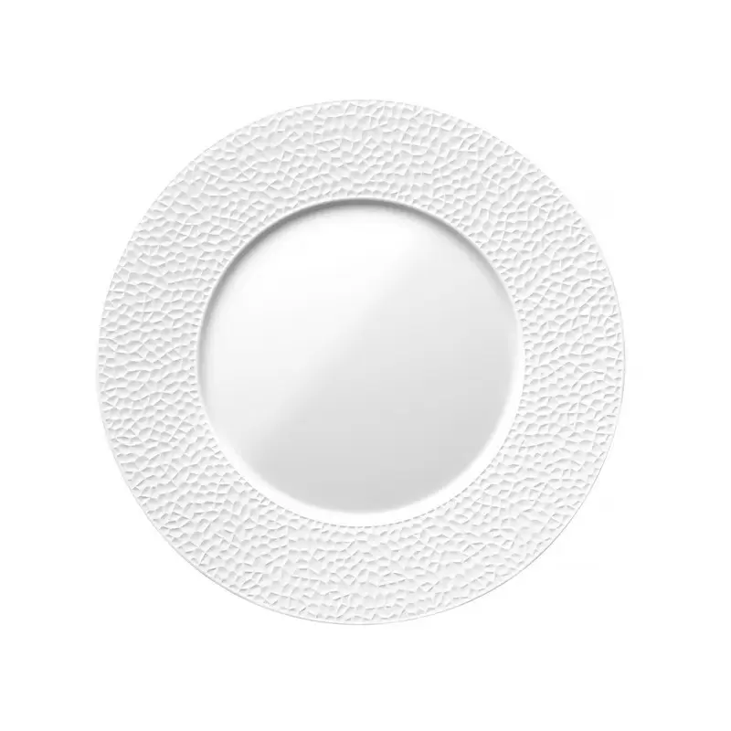 An image of Degrenne L Fragment Round Dinner Plate White- 11"