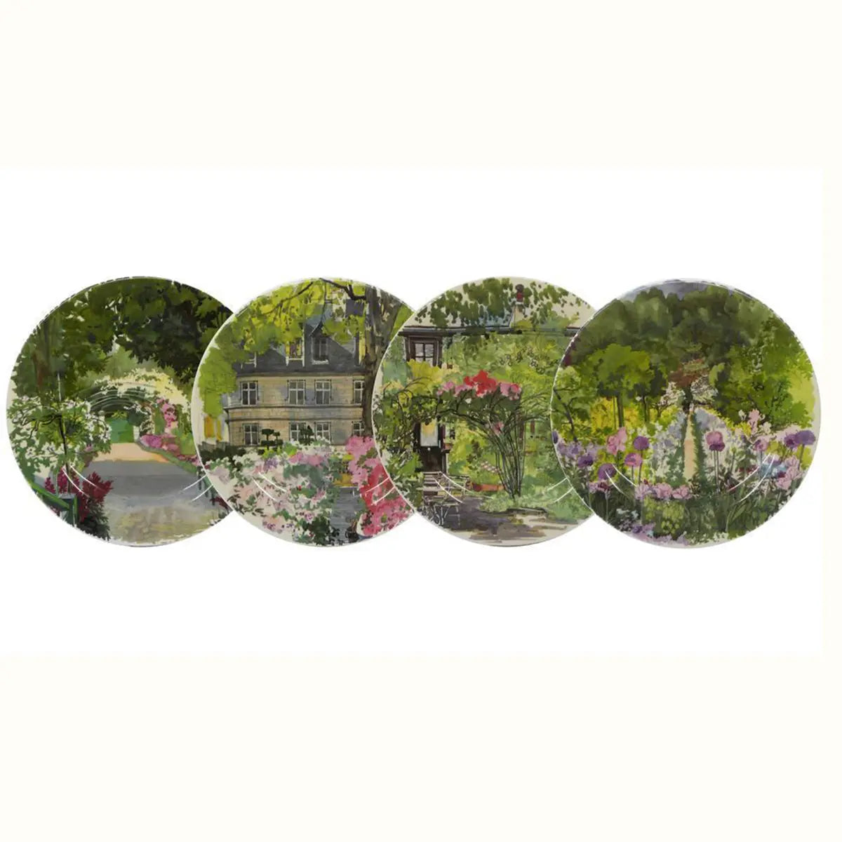 An image of GIEN PARIS A GIVERNY canape plates assorted