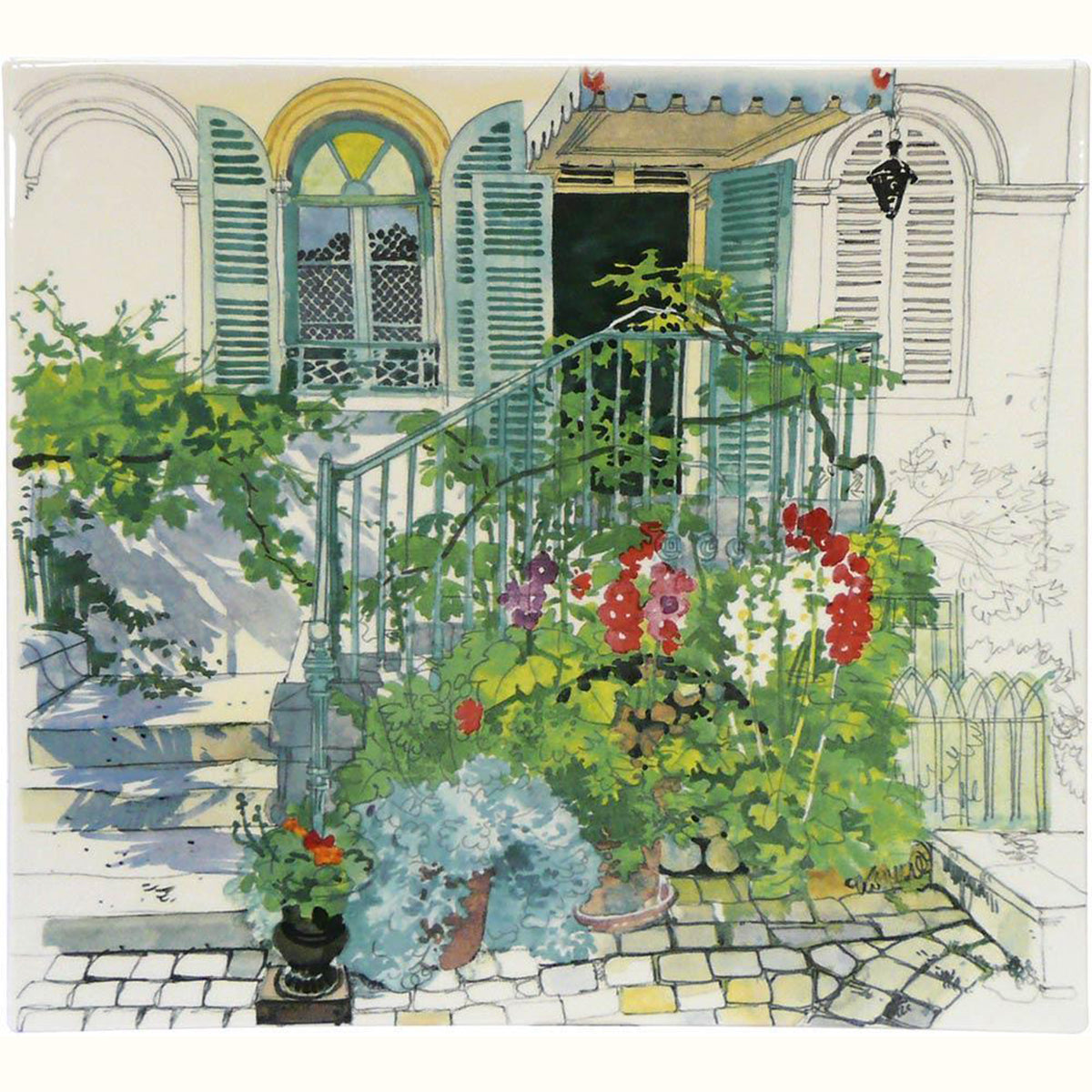 Gien Paris A Giverny Square Plate