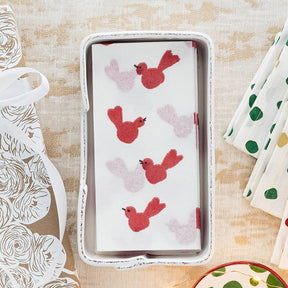 Vietri  Red Bird Guest Towels