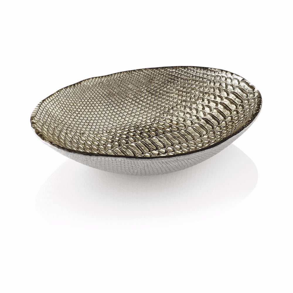 An image of IVV Divina Oval Bowl Decoration - Beige/Chrome