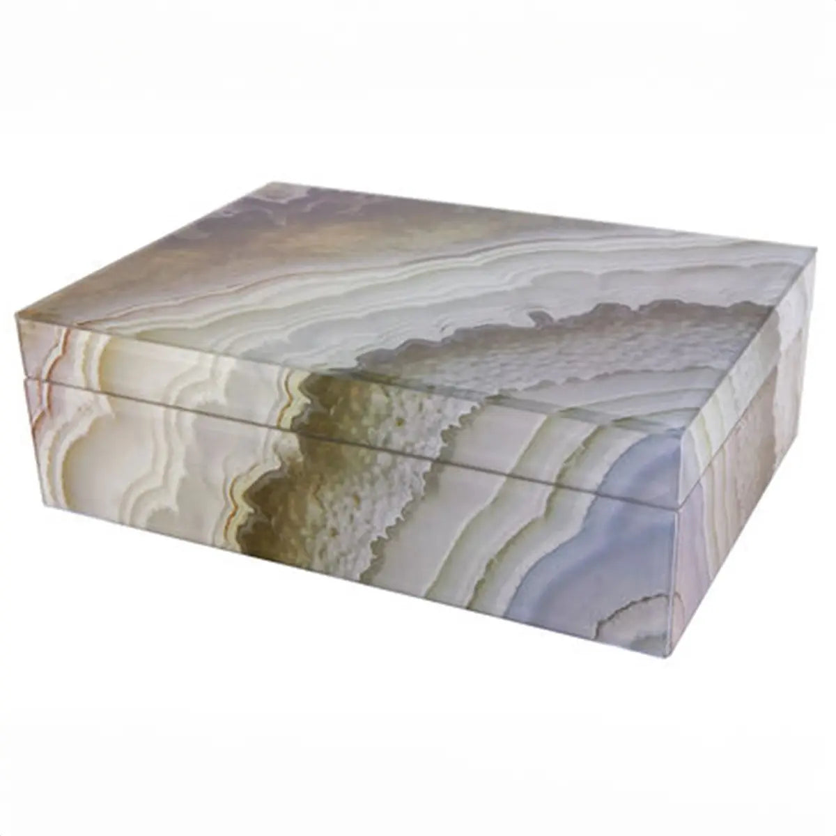 An image of Tizo Marbled Brown Glass Empty Box