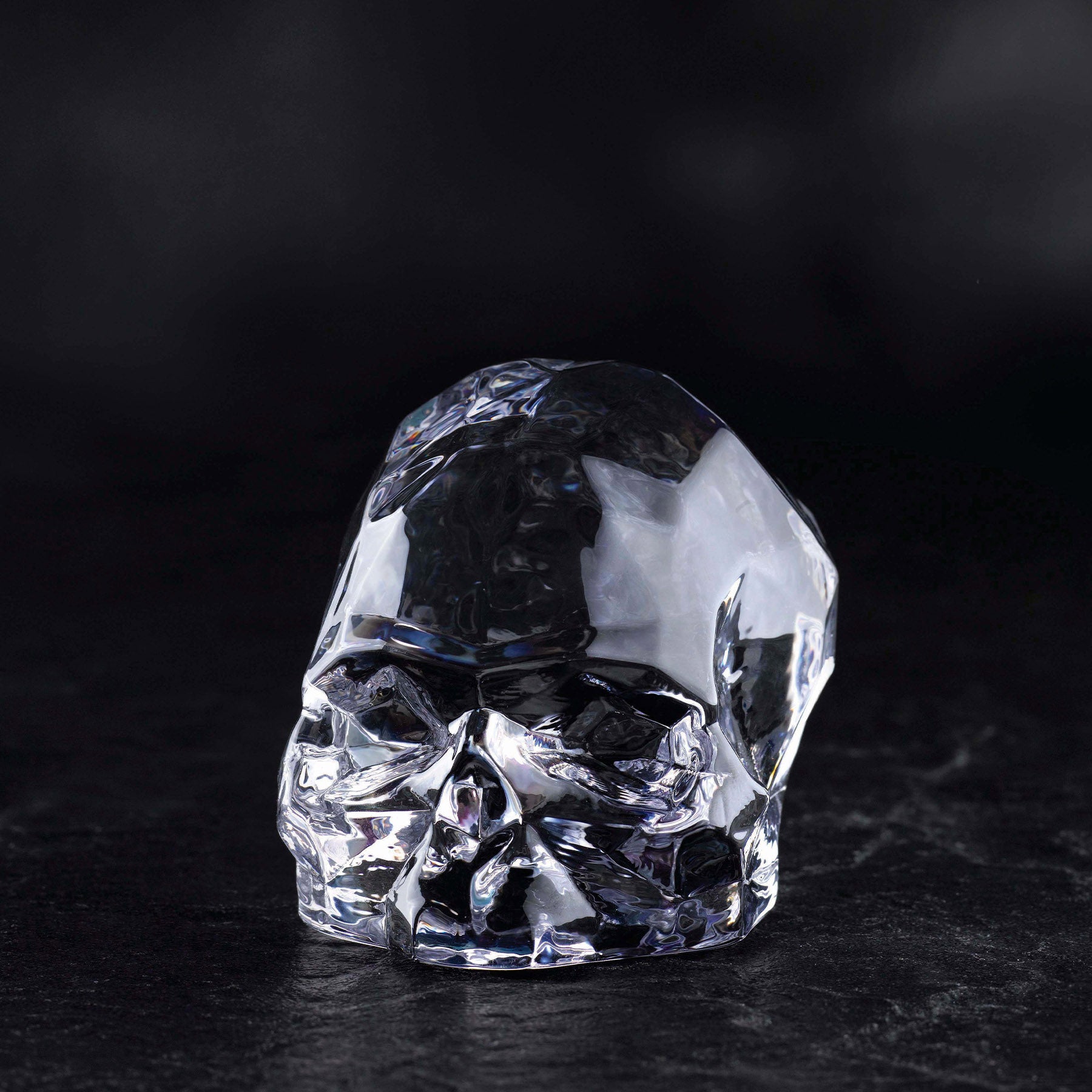 An image of Nude Momento Mori Large Clear Faceted Skull