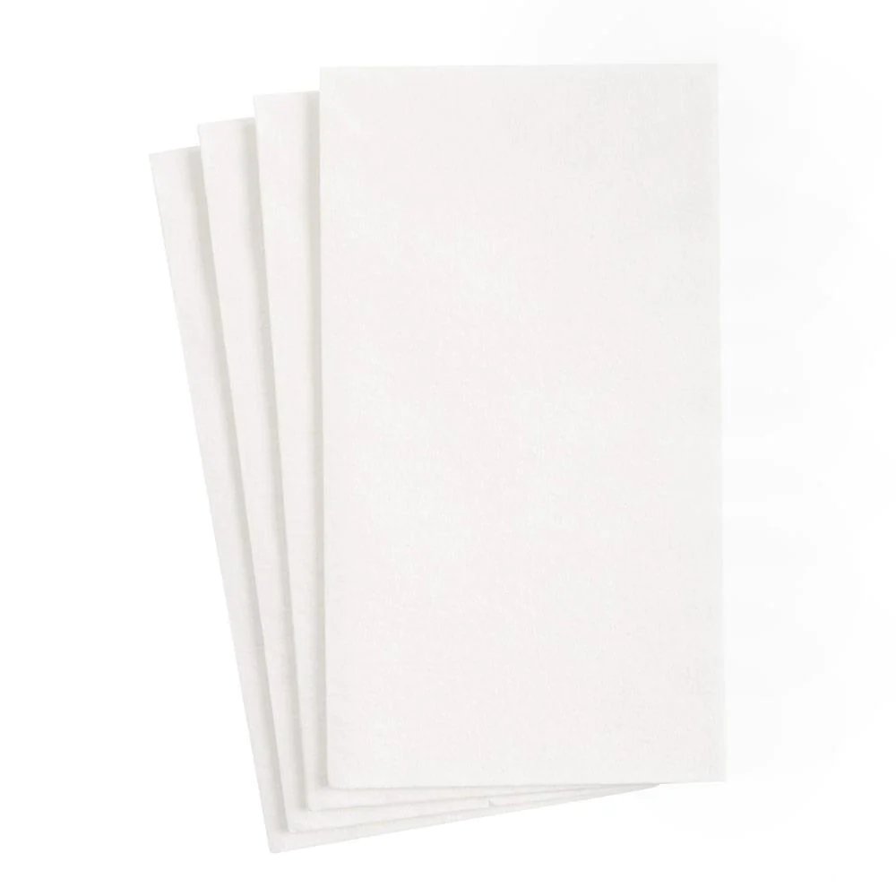 Caspari White Pearl Airlaid Guest Towels