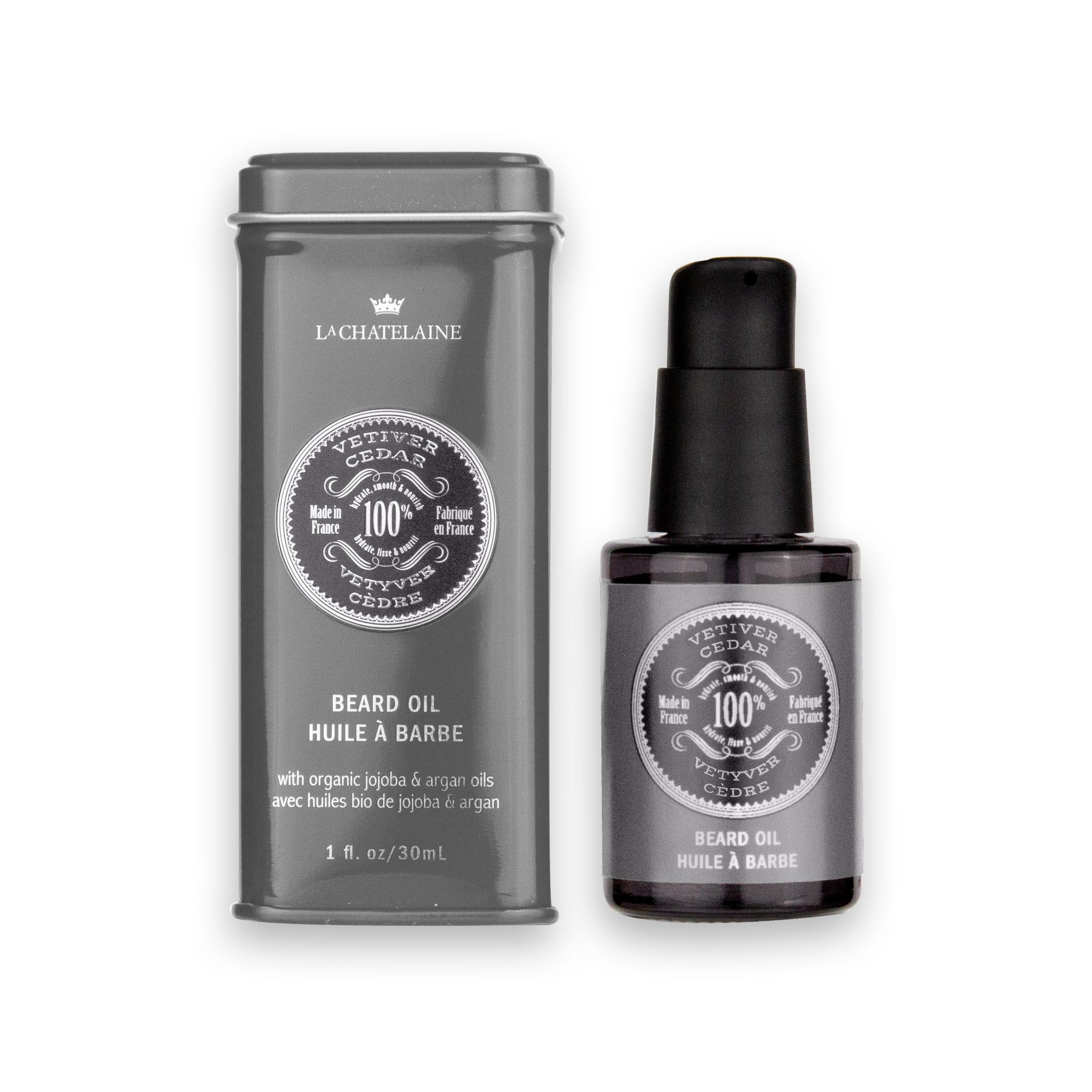 An image of La Chatelaine Beard Oil - Vetiver Cedar - 1 fl.oz