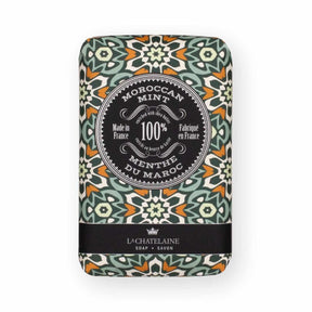 La Chatelaine Mosaic Soap Supply Trio Gift Tin: Moroccan Mint, Vetiver Cedar, Bourbon Vanilla