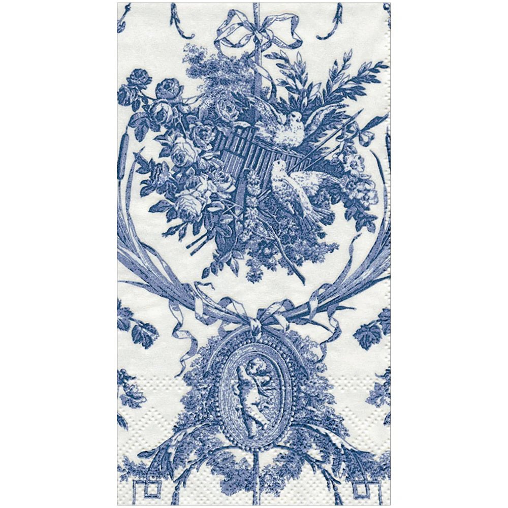 An image of Caspari Romantic Toile Guest Towels