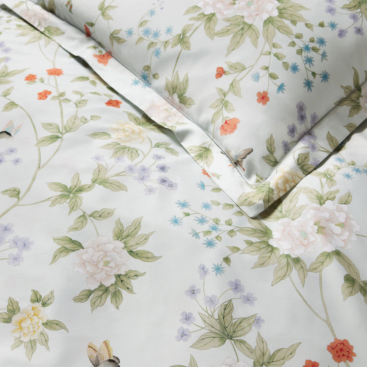 An image of Sferra Luoyang Garden Duvet Cover