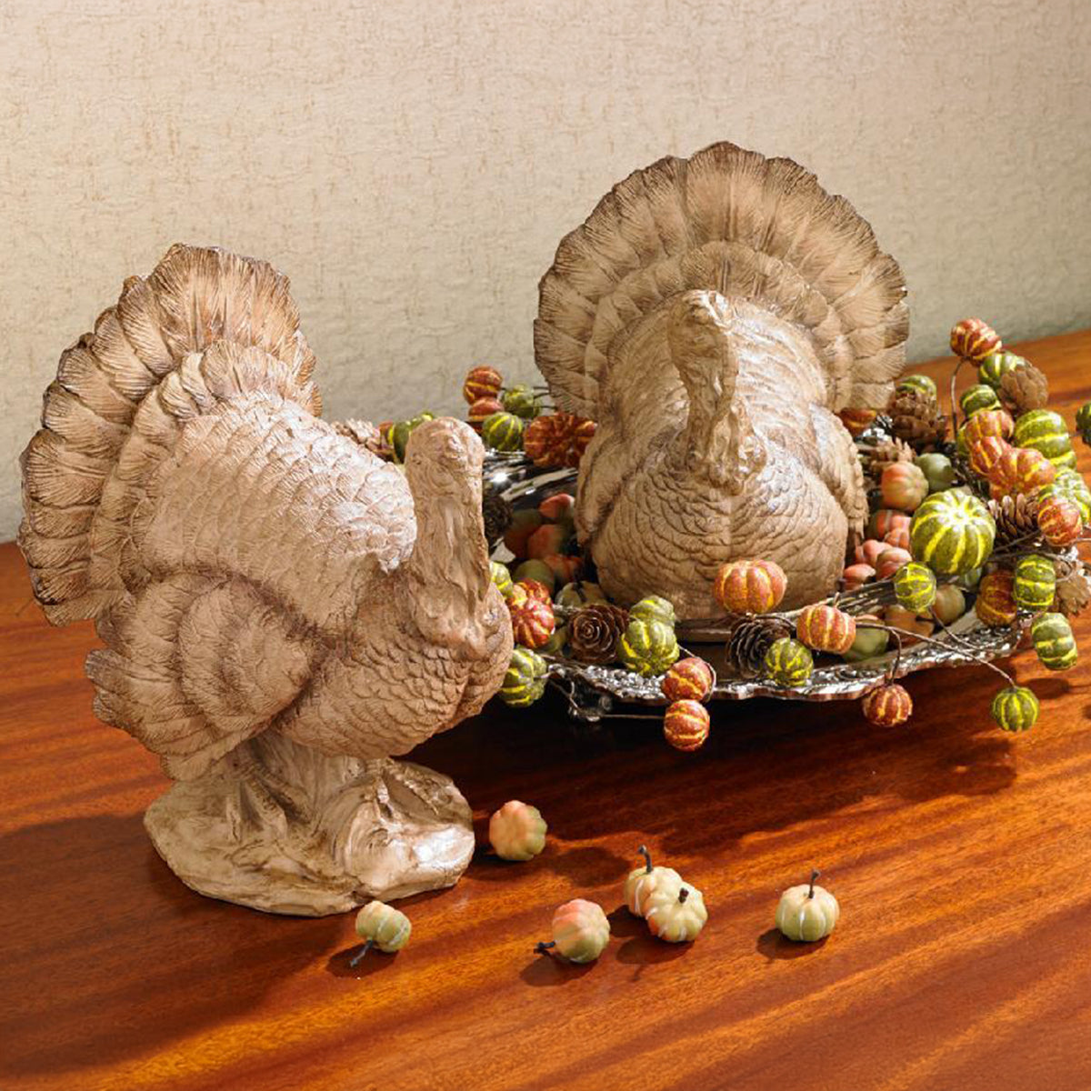 An image of K & K Resin Standing Turkeys - Set of 2