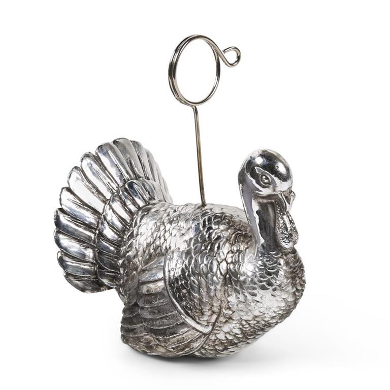 An image of K & K Resin Standing Turkey Card Holder