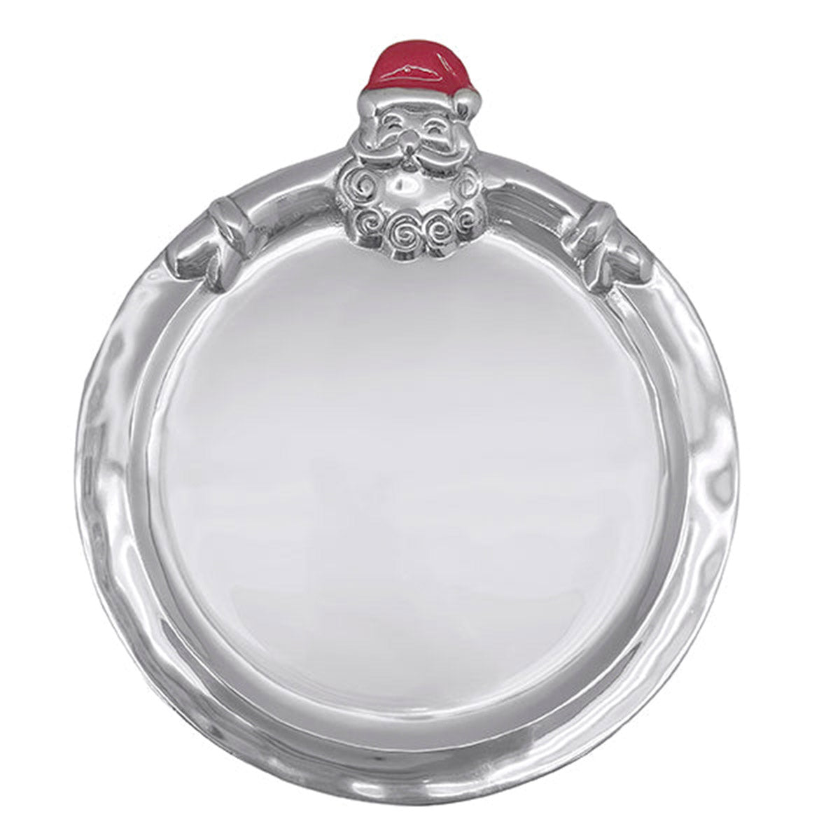 An image of Mariposa Hugging Santa Round Cookie Platter