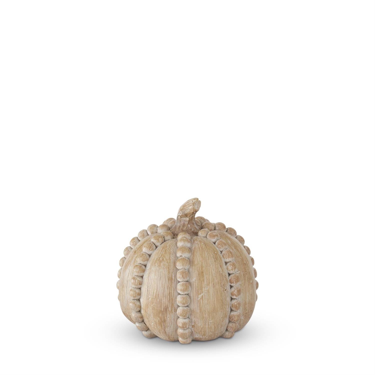 K&K Interiors 4" Faux Wood Bead Trim Pumpkin