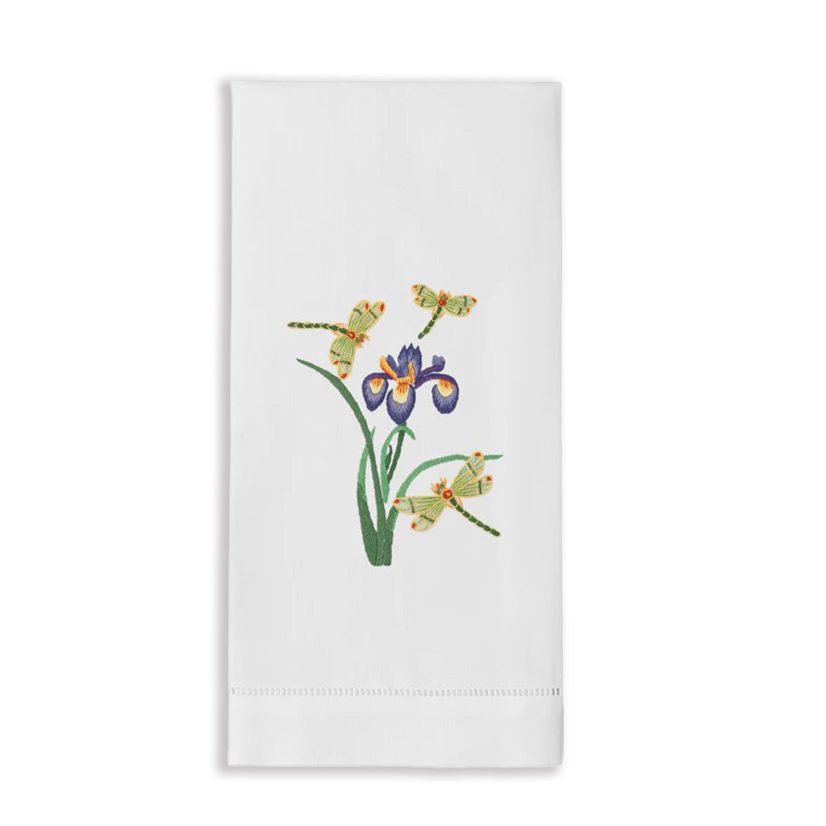 An image of Henry Handwork Iris and Dragonfly Hand Towel