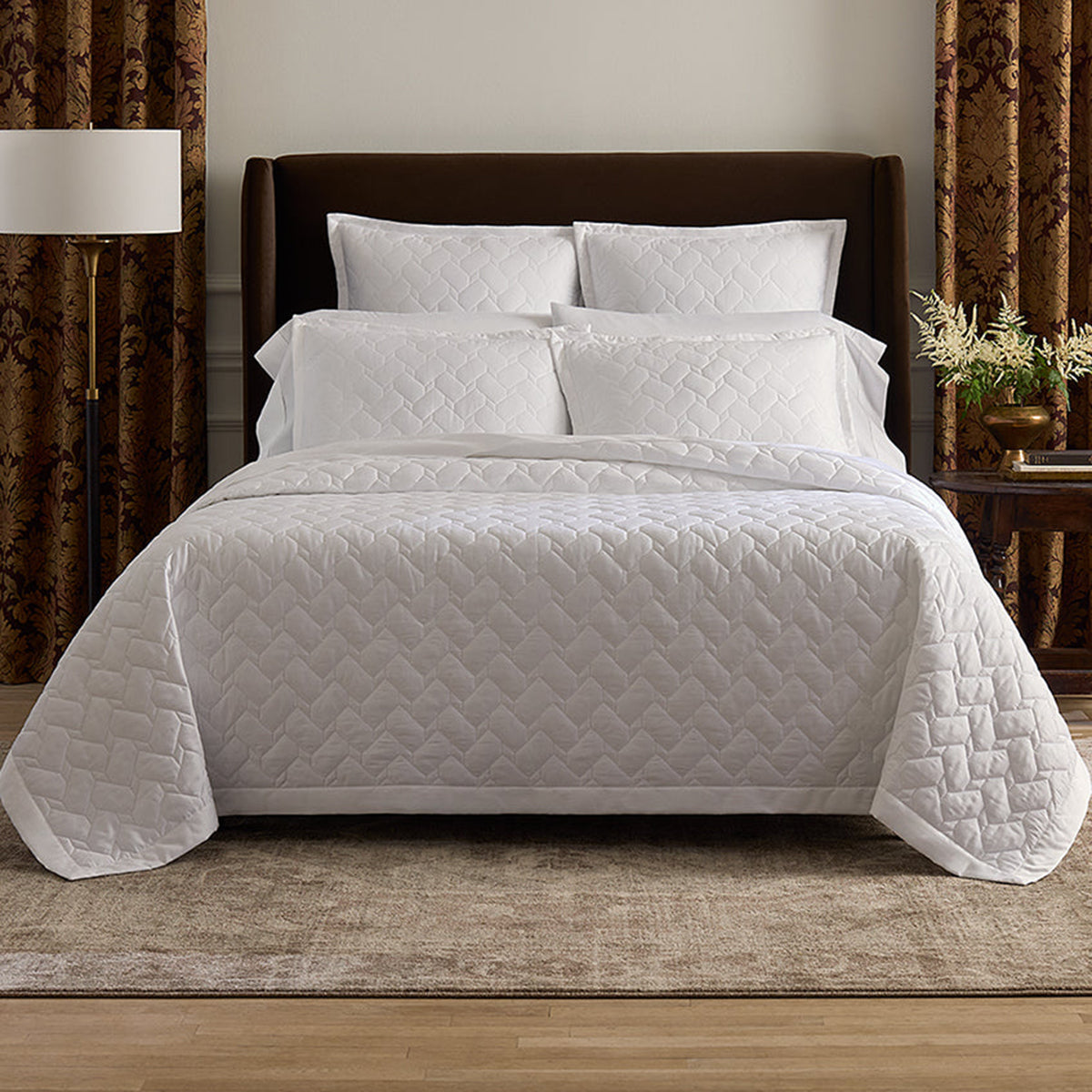 An image of Sferra Palatino Quilted Coverlet