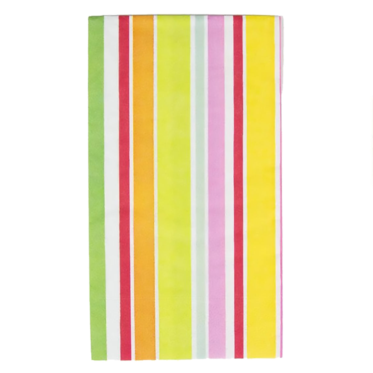 An image of Caspari Cabana Stripe Bright Guest Towels