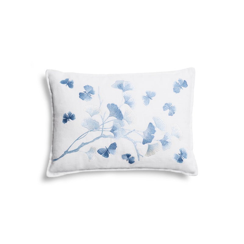 Michael Aram Butterfly Gingko Ombre Embroidered Decorative Pillow