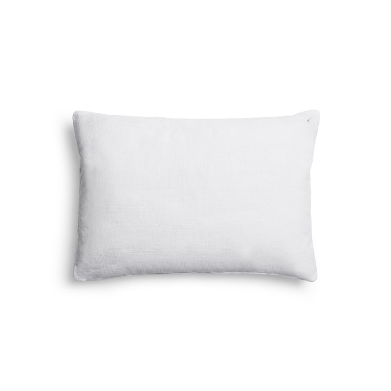 An image of Michael Aram Wildflowers Embroidered Decorative Pillow - 14"x20" - White
