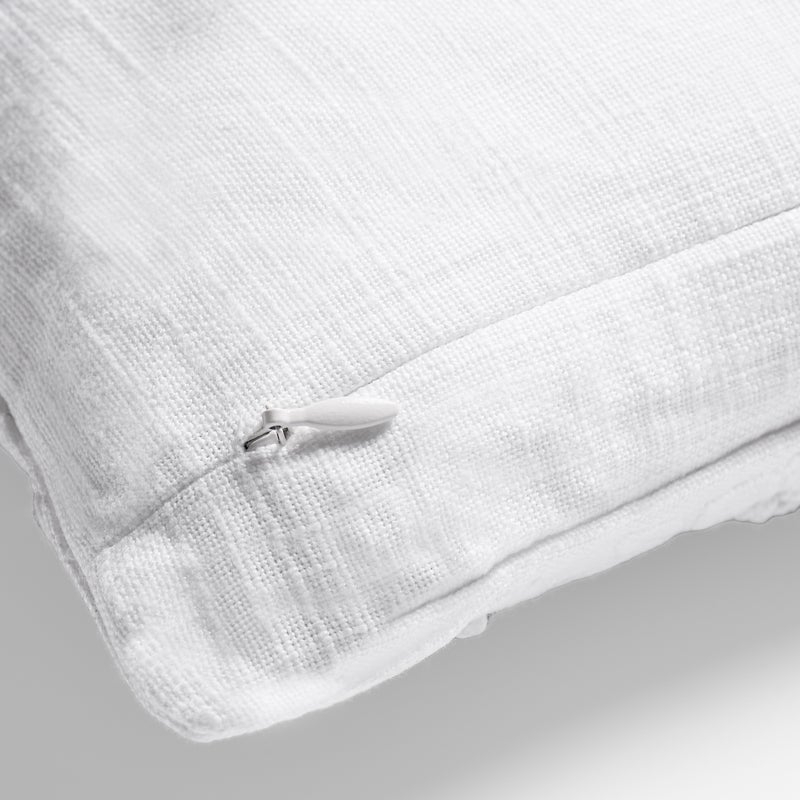 An image of Michael Aram Wildflowers Embroidered Decorative Pillow - 14"x20" - White