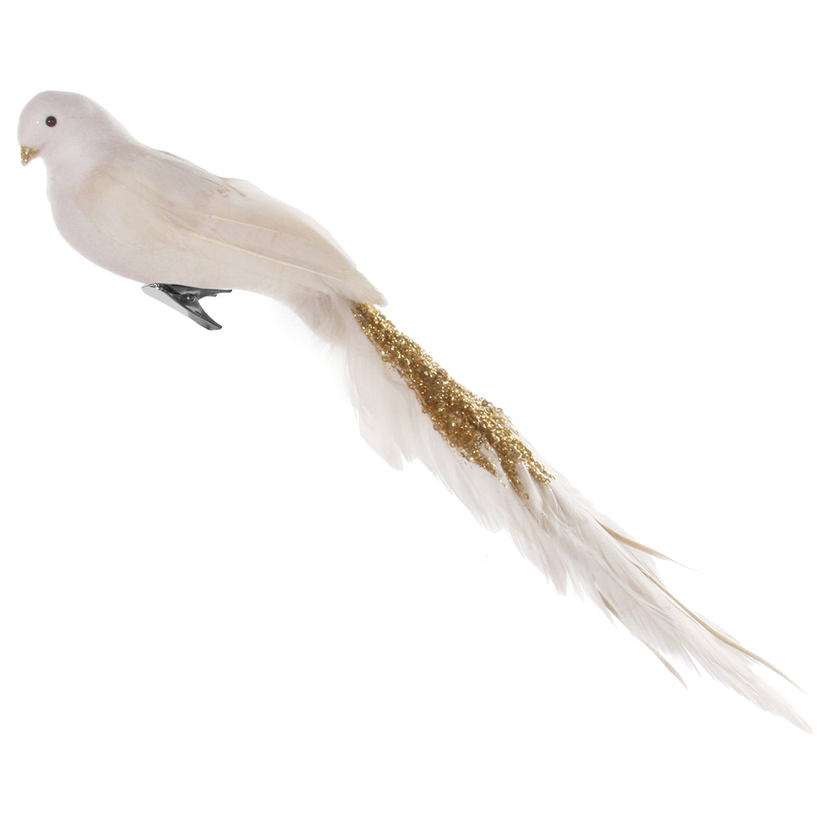 An image of Shishi Bird with Feathers Clip-On Ornament