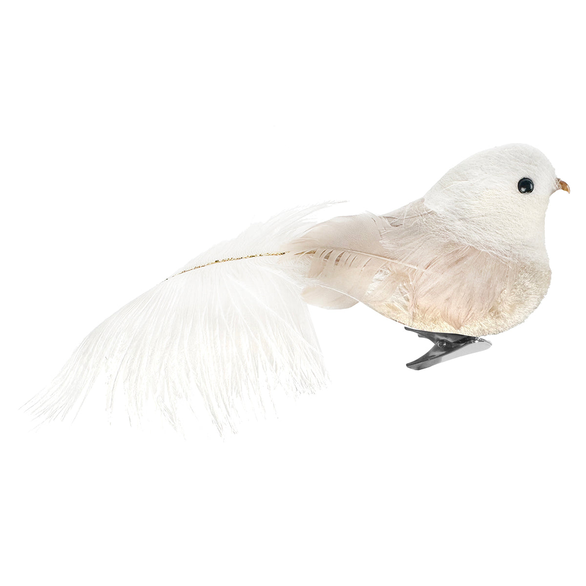 An image of Shishi Bird with Ostrich Feathers Clip-On Ornament